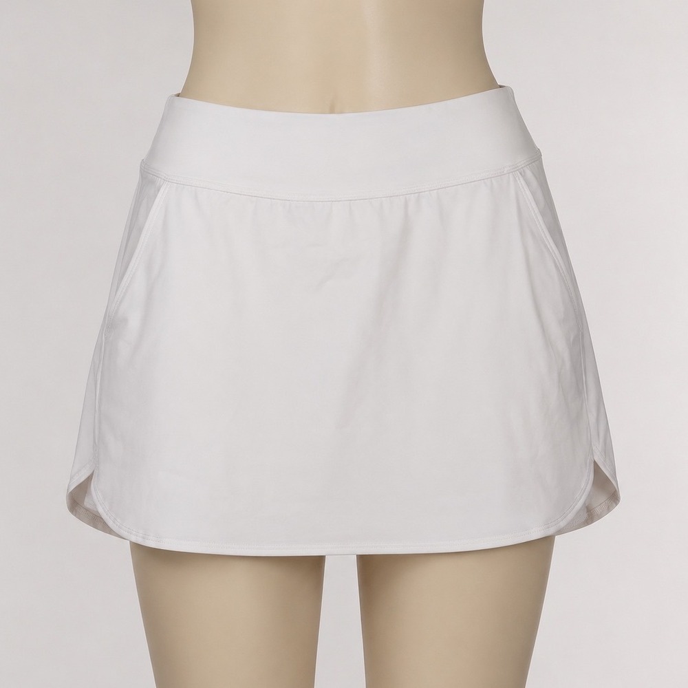 Pinspark White Athletic Skort XL UPF 50+ Tennis Golf Skirt with Pockets New
